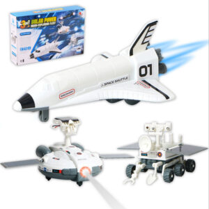 3 in 1 Solar Moon Fleet box with finished product space shuttle, moon buggy & solar charging station