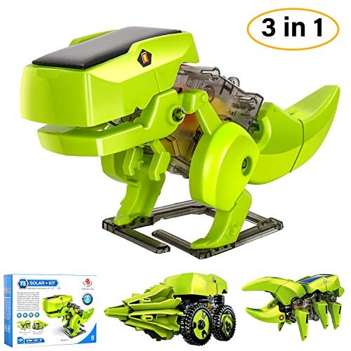 3 in 1 Solar Powered Kit finished product dinosaur drilling machine insect