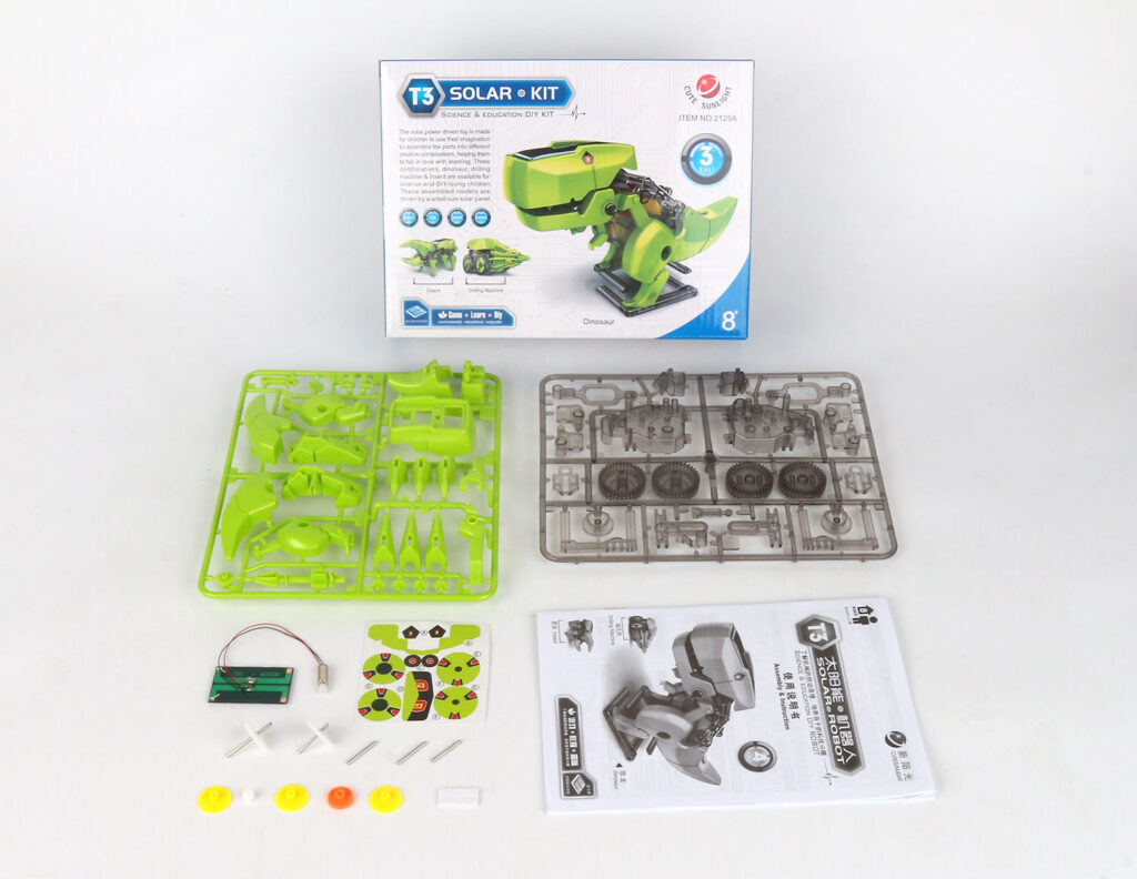 3 in 1 Solar Powered Kit box with contents