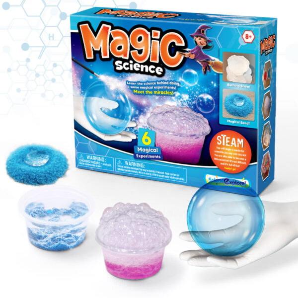 6 in 1 Magic Science Kit box with sample experiments
