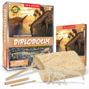 Diplodocus Dig Kit box with contents