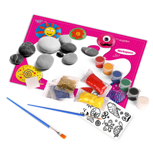 Rock Painting Kit unboxed contents arts & crafts kit