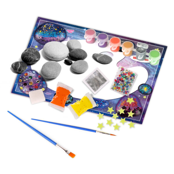 Galaxy Rock Painting Kit Contents Arts & Crafts Kit